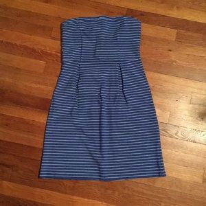 Strapless striped summer dress
